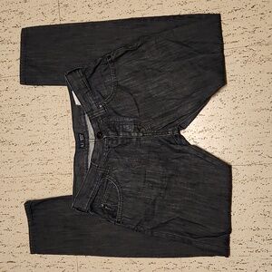 Armani Jeans Dark Grey Straight Leg Baggy Fit Denim Jeans